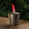 Tiki Ceramic Tabletopper Color Flame Vessel, Basket Weave