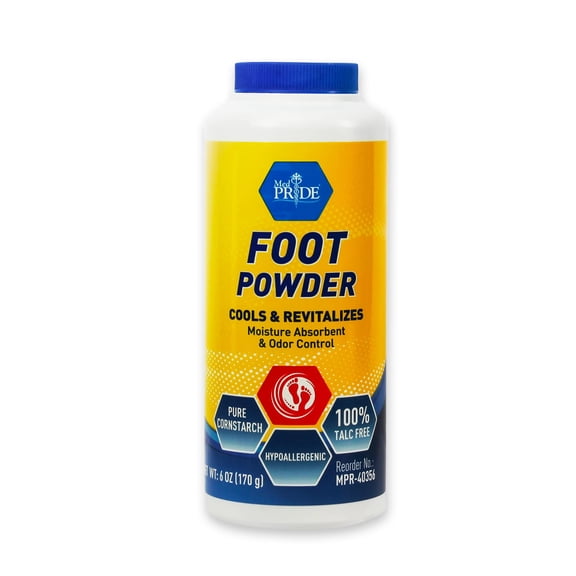MED PRIDE Premium Foot Powder 6oz Talc-Free Antifungal Shoe Powder for Sweaty Feet & Odor Control, Hypoallergenic & Moisture Absorber