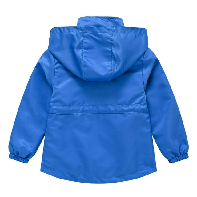 Akiihool Jacket for Girl Girls Jacket Casual Button Down Full-Zip Jacket (Blue 7-8 Years)