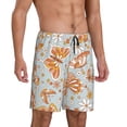 thumbnail image 2 of Easygdp Retro Floral Butterfly Men's Short Pajama Pants, Sleep Shorts, Household Pants, Casual Pants with Pockets - X-Large, 2 of 9