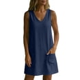 thumbnail image 6 of Bosfbaoi Dresses for Women Casual A-Line Shift Dress Loose V-Neck Sleeveless Tunic Dress with Pockets Summer Dresses for Women 2026, 6 of 7