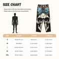 thumbnail image 4 of Lsque Bow Flower Skull Print Women's Pajama Pants, Lounge Pant - Comfortable Home Wear,Elastic Waistband, Stylish Design-Large, 4 of 9
