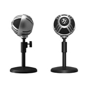 Arozzi - Sfera PRO Professional Grade Gaming/Streaming/Office USB Microphone - Cardioid, Cardioid -10dB, and Omnidirectional Polar Patterns, Boom Arm Compatible - Silver