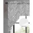 thumbnail image 3 of White Black Stripe Kitchen Swag Valances for Windows, Modern Abstract Art Moire Striped Swag Valances Curtains for Living Room, Rod Pocket Window Treatments for Bathroom, Bedroom, Cafe, 56"x36", 3 of 6