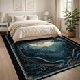 thumbnail image 3 of ODIKA 8'x10' Washable Area Rug Gothic Serpentine Snake Forest Mystical Symbols Whimsy Tattoo for Living Room, Under Sectional, Family , Durable, Non-Slip, 3 of 7