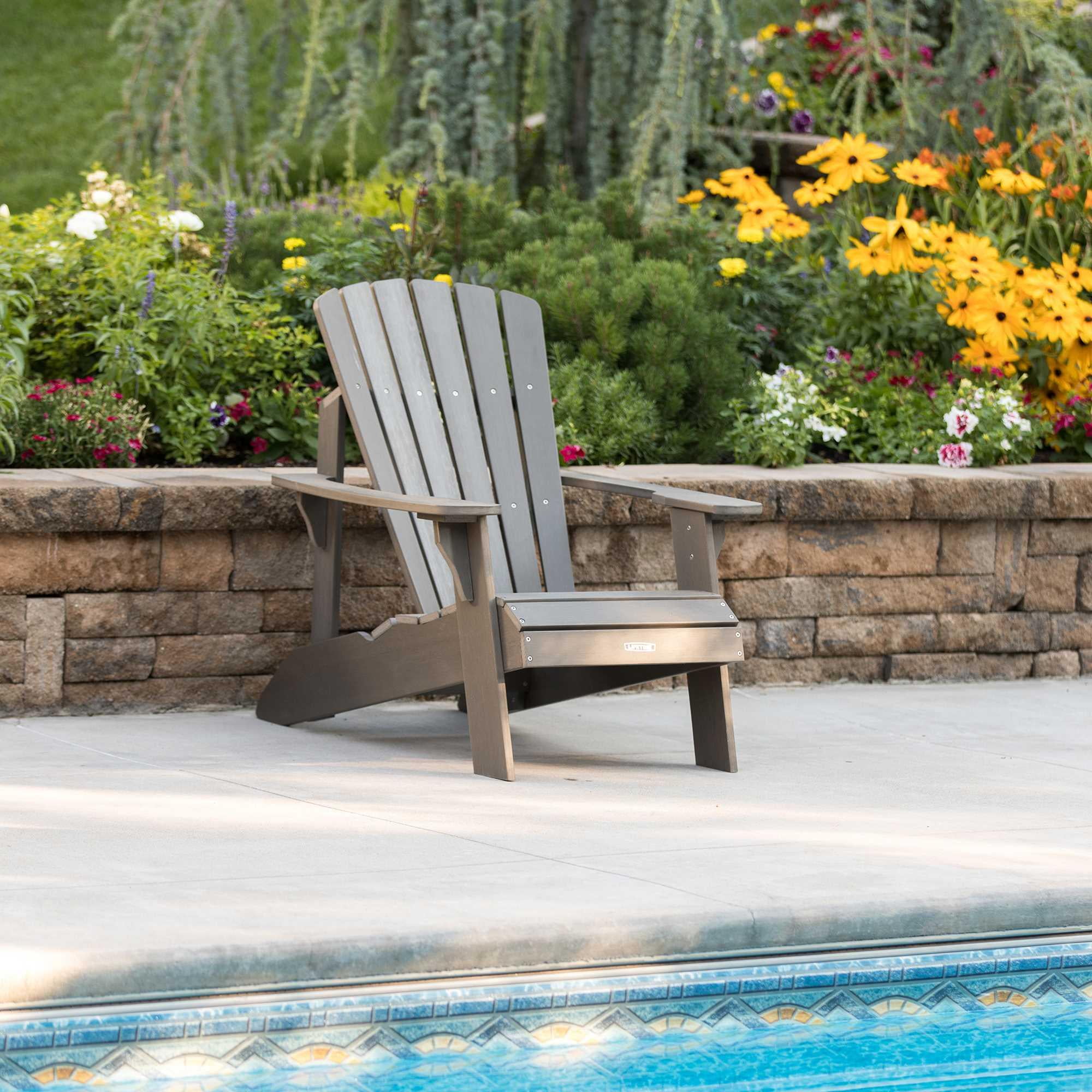Lifetime Polystyrene Adirondack Chair, Shale Stone