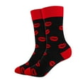 thumbnail image 1 of WEAIXIMIUNG Ruffle Socks for Girls Women's Valentine's Day Socks Heart Shaped Contrasting Color Medium Length Socks, 1 of 4