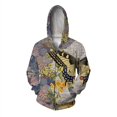 thumbnail image 2 of Sudadera con capucha y estampado 3D de mariposa y ángel para hombre, con estampado de flores, hojas y libros, sudaderas con capucha y cremallera holgadas y cómodas a la moda, 2 of 4