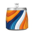 thumbnail image 7 of Yayeee Ashtray with Lid for Cigarette Smokeless Stainless Steel Home Ash Holder, Orange Abstract Wavy, 7 of 7