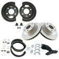 thumbnail image 2 of TRQ Rear Ceramic Pad Coated Rotor Parking Shoe & Backing Plates Kit Fits Select GM, 2 of 6