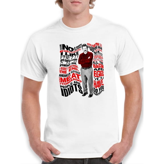 Parks And Recreation Mens Graphic Tee - Ron Swanson Quotes - Regular Fit 100% Cotton