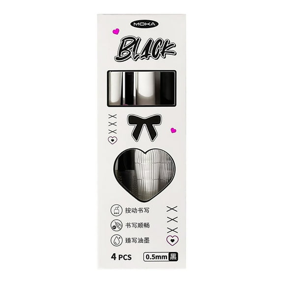 Gel Pens Black, Tyeign Black Retractable Gel Pens 0.5Mm Point Ink Smooth Writing Cute Aesthetic Pens for Office & Home This Pen Is A Good Tool for Back to Office Very Nice Pen for Work.25Ml