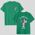 thumbnail image 4 of idosla 250 Anniversary USA Shirt Women's Short Sleeve T-Shirt Patriotic American Flag Eagle Tops 1776-2026 Tshirt Gifts (Green, S), 4 of 9