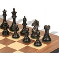 thumbnail image 7 of Fierce Knight Staunton Chess Set Ebonized & Boxwood Pieces with Walnut & Maple Molded Edge Board - 3" King, 7 of 7