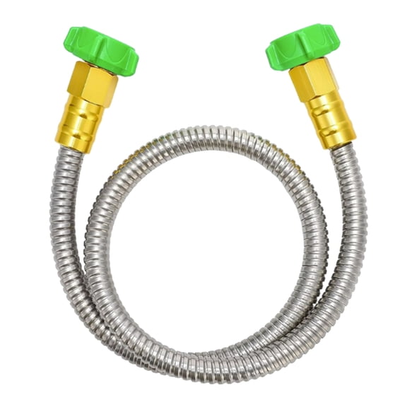 Mozhitti 304 Stainless Steel Corrugated Explosion Proof Water Hose Metal Connection Hose For Home Hot/Cold Water (Compatible With Hose Reel)