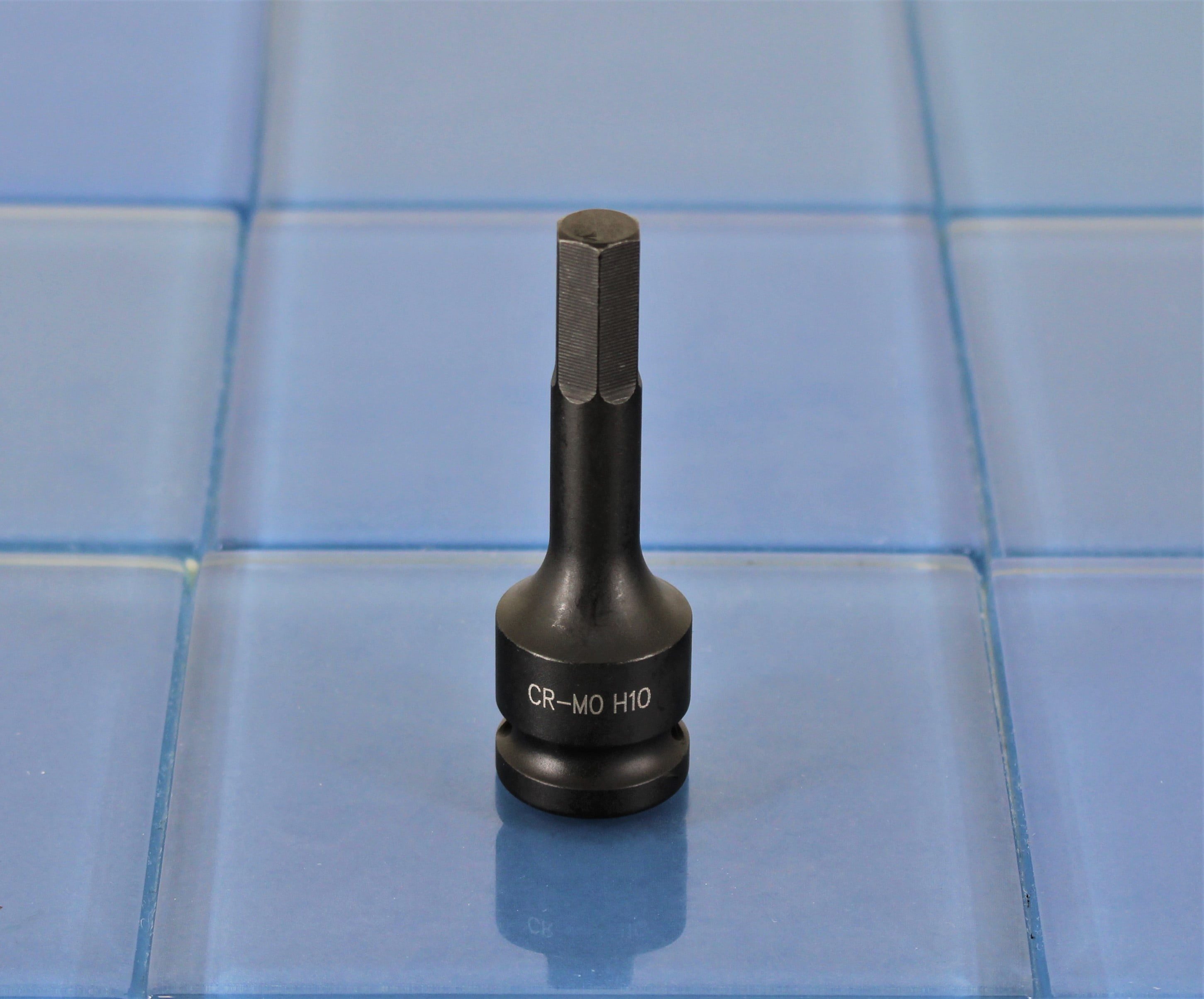 Square Drive Auto Repair Tool GC TEMO H-10 3 inch Long Hex Hexagon Black Impact Bit Socket 1/2 inch 76mm 12.7mm 
