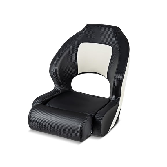 Marine Bucket Seat with Flip-up Bolster, Hdpe Frame, Pvc Leather, 330 Lb Capacity