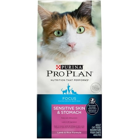 Purina Pro Plan FOCUS Adult Sensitive Skin & Stomach Lamb & Rice Formula Dry Cat Food, 3.5 Lb.