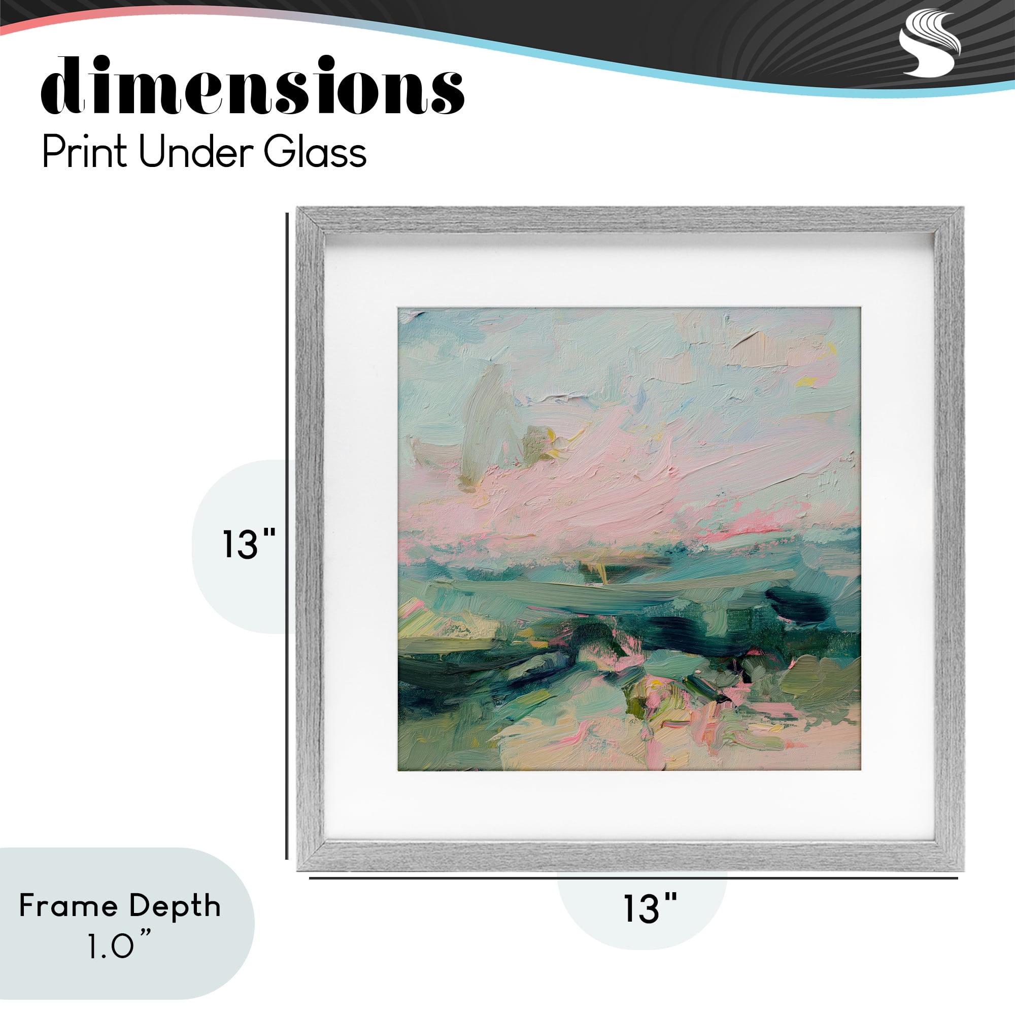 Stupell Industries Nature's Palette Atmosphere Gray Framed Print Under Glass, design by Svetlana Aleynikova