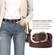 thumbnail image 5 of Sonducket Cinturón femenino Hebillas circulares Banda de cintura ajustable Festival Cumpleaños Boda Fiesta Jeans Pantalones Vestido Decoración Cinturones Café, 5 of 6
