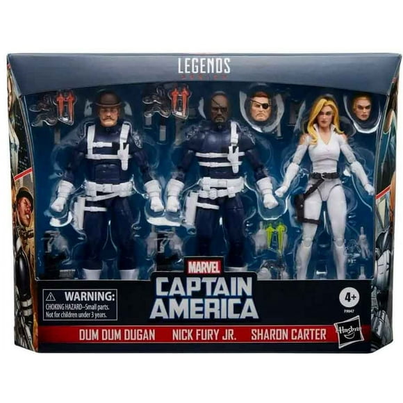 Marvel Legends Shield 6 Inch Action Figure 3-Pack Box Set - Dum Dum - Nick Fury - Sharon Carter