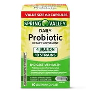 Spring Valley Daily Probiotic Vegetarian Capsules, 60 Count