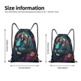 thumbnail image 2 of Fotbe Colorful Flower Tiger Bolsa Mochila con Cordón Estampada, Bolsa de Gimnasio Deportiva, Bolsa Cinch, Bolsa con Cordón para Hombres y Mujeres-Small, 2 of 6