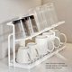 thumbnail image 2 of Estante para Tazas de Doble Capa con Bandeja de Drenaje para la Mesa de la Cocina. Organizador para Tazas de Vidrio, Tazas de Café y Tazas de Agua., 2 of 5