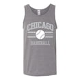 thumbnail image 2 of Wild Bobby City of Chicago CHI American Baseball Fantasy Fan Sports Men's Tank Top, Heather Grey, XX-Large, 2 of 6