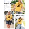 thumbnail image 3 of XCHQRTI Butterfly Graphic Plus T-Shirts Women Graphic Casual Shirt Summer Short Sleeve Tee, 3 of 7