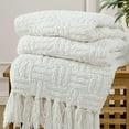 thumbnail image 5 of Home Soft Things Cable Tweed Throw - Antique White - 50" x 60", 5 of 7