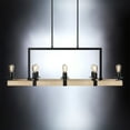 thumbnail image 4 of Luxury Modern Farmhouse Chandelier, 15''H x 44''W, Matte Black & White Ash Finish, Broadway Collection, by Urban Ambiance, 4 of 8