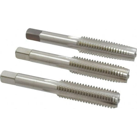 

Cleveland 1/2-13 UNC 4 Flute Bottoming Plug & Taper Bright Finish HSS Tap Set Right Hand Cut 3-3/8 OAL 0.94 Thread Length