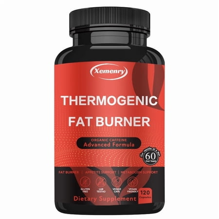 Thermogenic Fat Burner - Burning Fat, Healthy Weight Management Appetite Suppressant and Metabolism Booster - 120 Count