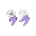 thumbnail image 2 of BemeyourBBs Toddler Baby Girl Birthday Outfits 1st 2nd 3rd 4th 5th Years Old Birthday Clothes Letter Embroidery Long Sleeve Pullover Sweatshirt Joggeroddler Girls Fall Winter Spring Clothing, 2 of 8