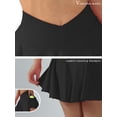 thumbnail image 6 of Womens Tennis Skirt with inner Shorts Pockets Shorts Crossover High Waisted Athletic Skorts Skirts for Golf Running Workout and Yoga Sports Activewear Black S, 6 of 7