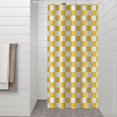 thumbnail image 2 of Yellow White Checkerboard Checkered Pattern Shower Curtain 36"x72" ,Bathroom Decorative Shower Curtains Set with 12 Hooks,Modern Waterproof Washable Shower Curtain, 2 of 6