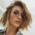 thumbnail image 3 of Simple Large Frame Sunglasses Women Quadrilateral Sun Glasses For Women Glasses Feminino Retro UV400, 3 of 6