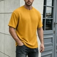 thumbnail image 2 of JIAYUE Men's T Shirt Summer Loose Fit Soft Knit Crew Neck For With Casual Solid Color And Athletic Style Tees Breathable Lightweight For Summer Daily Comfort Wear, 2 of 5