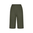 thumbnail image 6 of Aimik Women's Cotton Linen Shorts Summer Casual Wide Leg Straight Shorts with Pockets Side Split Loose Fit shorts for women, 6 of 6