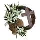 thumbnail image 3 of Corona de cruz de Pascua, corona para puerta de entrada, guirnalda decorativa, flores artificiales para 40 cm sin cinta, 3 of 9