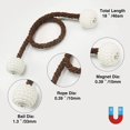 thumbnail image 5 of Magnetic Curtain Tiebacks Convenient Curtains Drape Ties Backs Weave Rope Curtain Holdbacks for Outdoor Window Draperies, 5 of 5