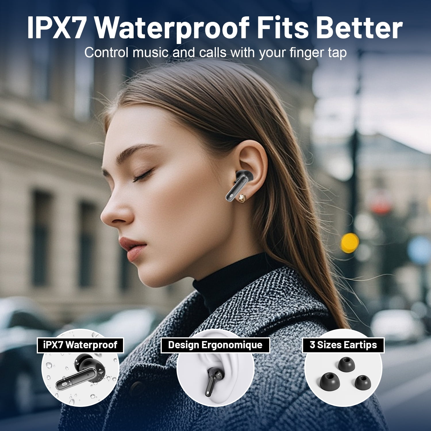 AI Language Translation Earbuds Real-Time for 144 Languages & Accents ,Wireless Bluetooth Headphones Translator Device with APP iOS & Android for Travel & Learning