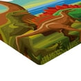 thumbnail image 2 of Ambesonne Dinosaur Fitted Sheet, Dino Park Alive Theme, California King, Multicolor, 2 of 3