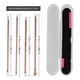 thumbnail image 3 of Cuatro en un removedor de cabeza negra Steería de acero inoxidable Pimple Popper Tool Kit Herramientas de belleza Acné Whitehead Popping para la cara de la nariz con la caja Inevent HA011101-00B, 3 of 7