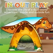 Toysical Dinosaur Discovery Kids Play Tent - Fun & Imaginative Indoor Tent with Full Dinosaur Shaped top - Perfect Indoor/Outdoor Playhouse for Boys and Girls