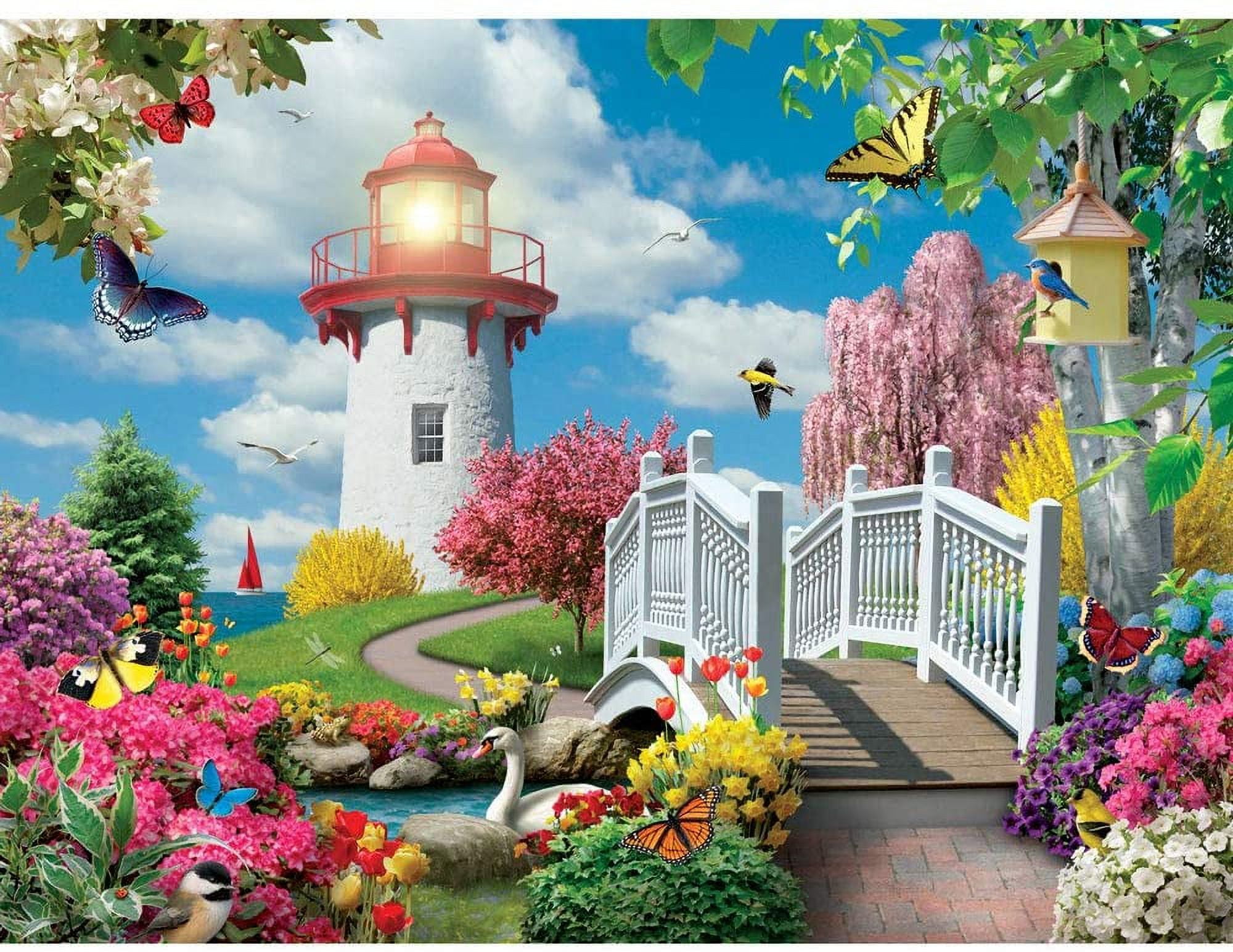 Bits and Pieces Jigsaw Puzzles 4-in-1 Set 1000 Piece Scenic Beauty Spring Landscape by Alan Giana