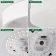 thumbnail image 5 of Modern Round LED Ceiling/Wall Light - White Metal Base & Cloud Glass Shade,  Dimmable Flush Mount Lamp for Corridor/Bedroom/Entryway (Matte white base + cloud glass), 5 of 10