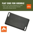 thumbnail image 3 of Ozark Trail Deluxe Cast Iron Reversible Grill Griddle Plate, Black, 16 x 9 Inch, 3 of 9