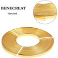 thumbnail image 3 of 32 Feet 5mm Wide Flat Jewelry Craft Wire 18 Gauge Gold Metal Wire Aluminum Wire for Bezel Bracelet DIY Sculpting Armature and Jewelry Making, 3 of 9